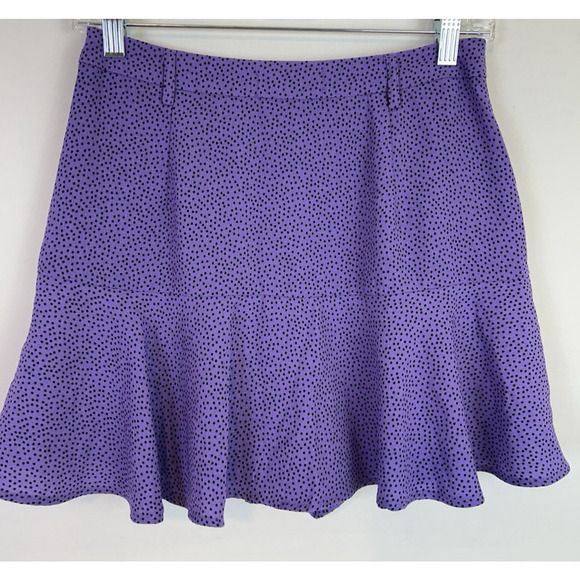 Purple & black polka dot tennis skort with under shorts Sz M Love for Humanity - Picture 2 of 7